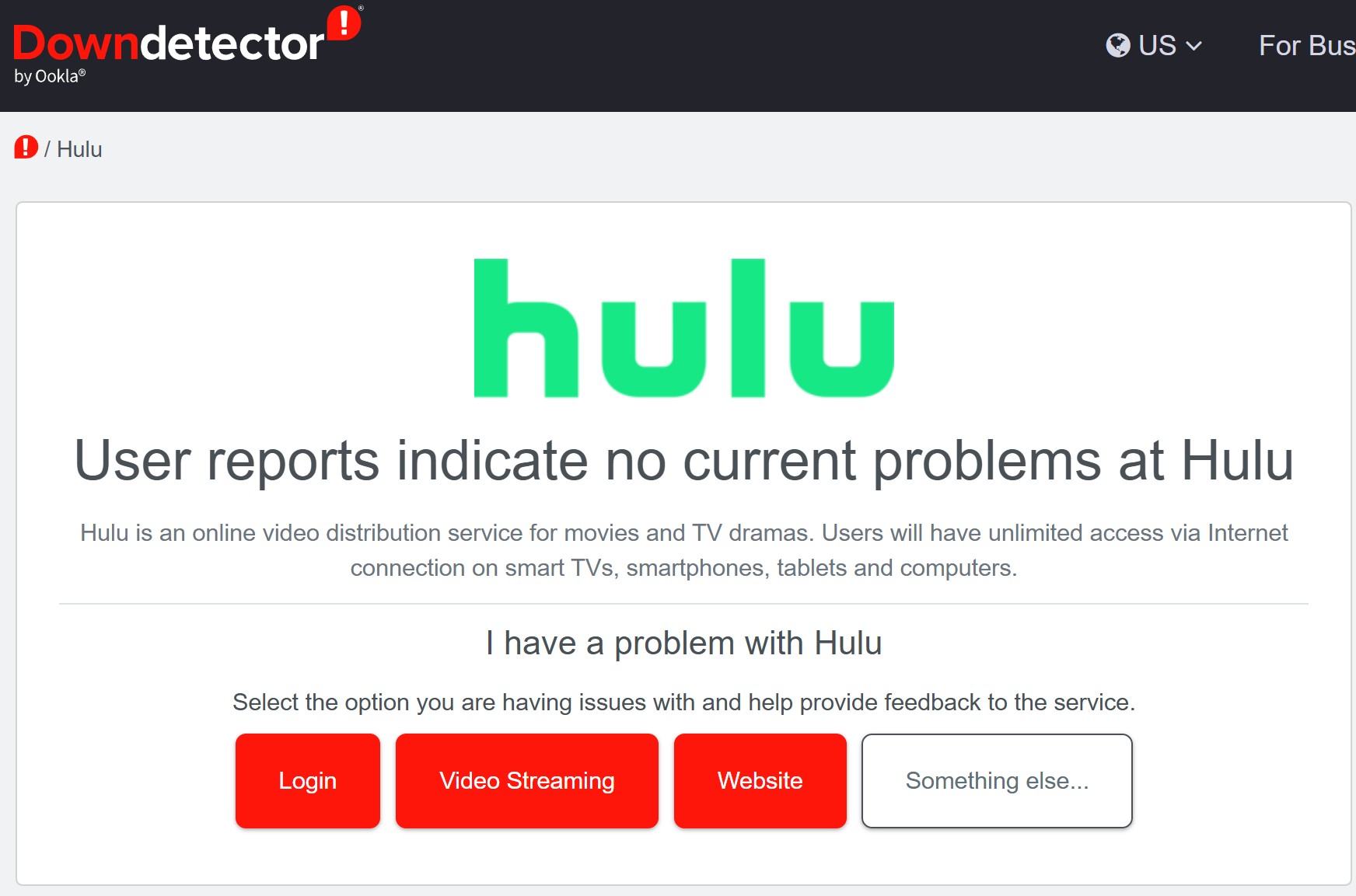 check hulu's servers to confirm whether hulu error 94 is caused by your side