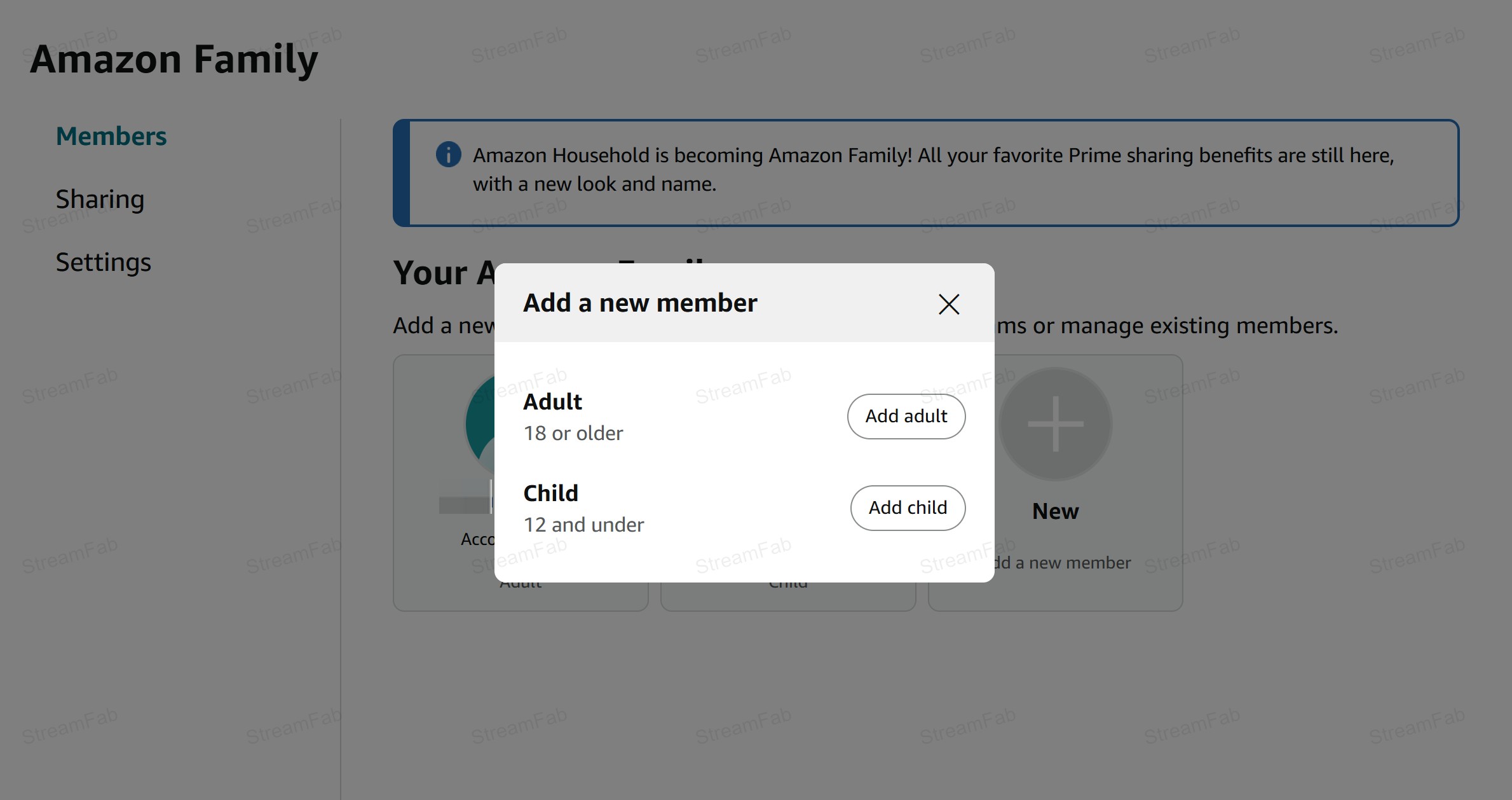 How to share Amazon Prime membership with family members step 3