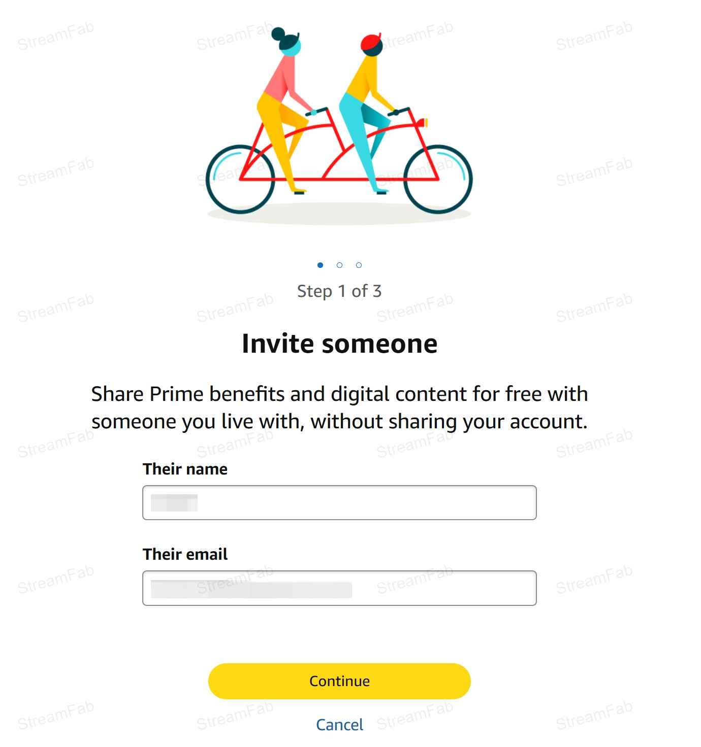 How to share Amazon Prime membership with family members step 5