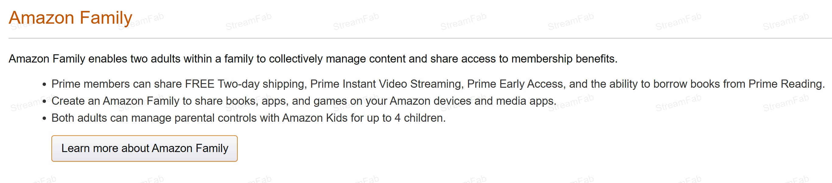 Amazon Family payment-sharing verification and account settings
