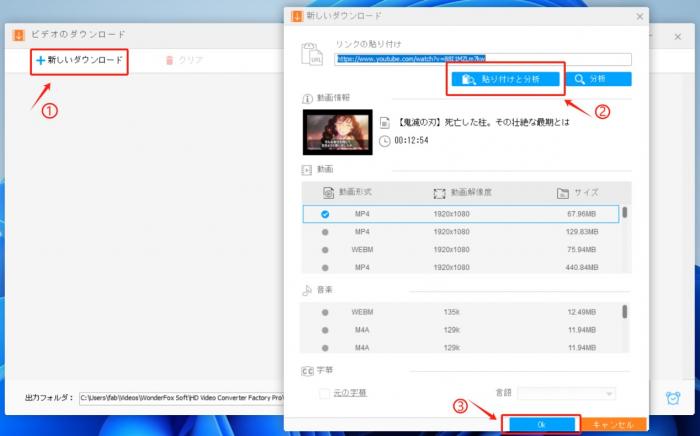 WonderFox HD Video Converter Factory Proの使い方