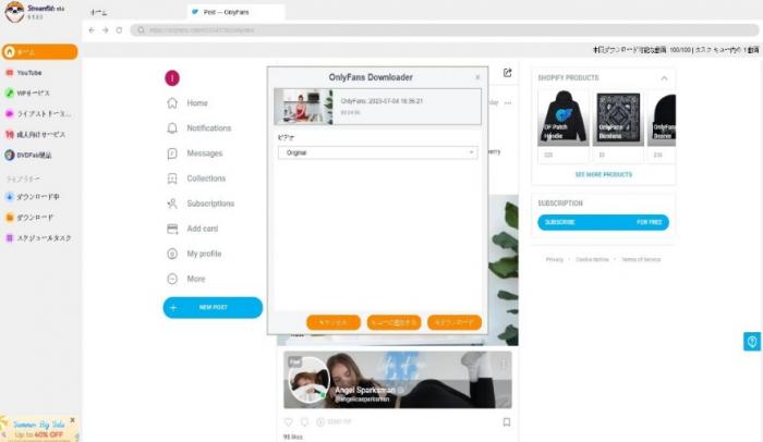 5、StreamFab OnlyFans ダウンローダー - Step 2