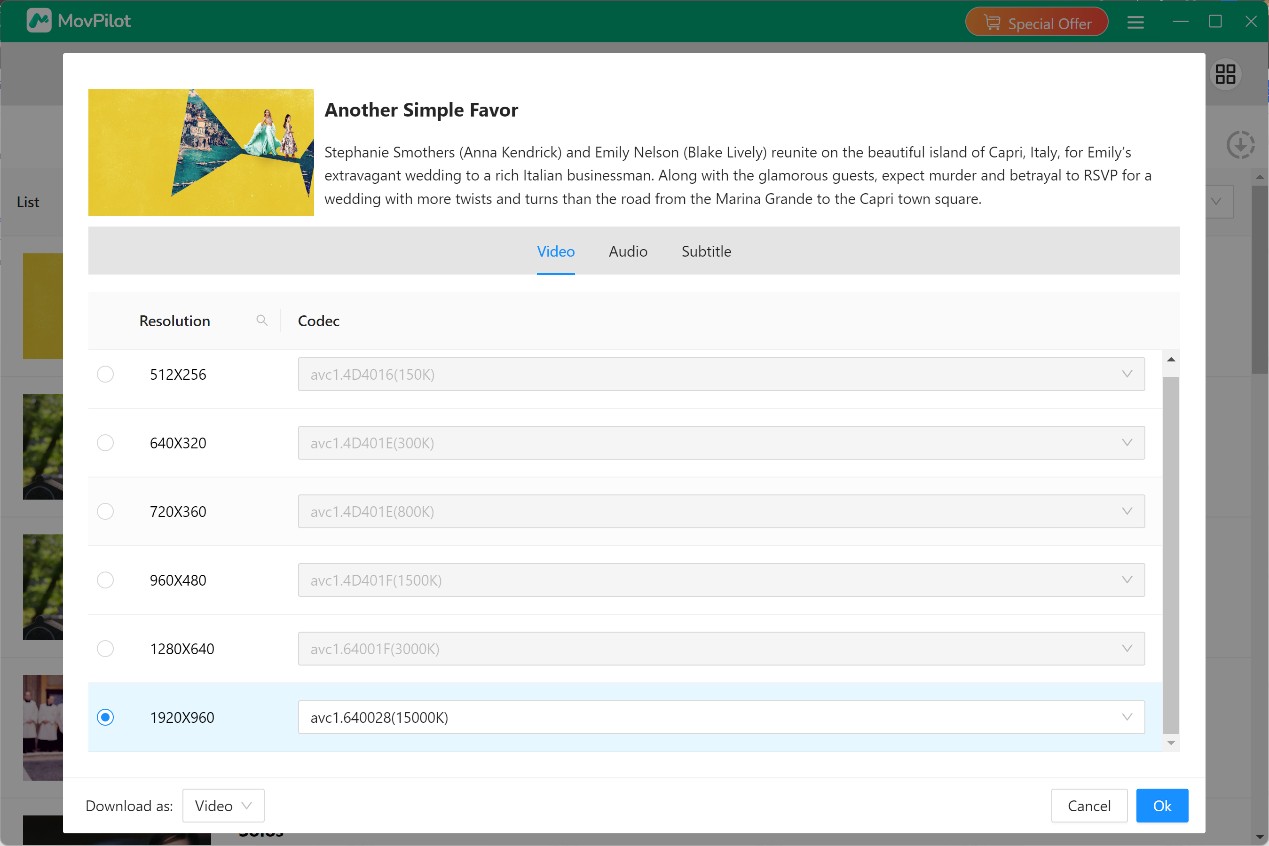 MovPilot Amazon Prime Downloader review: operation step 3