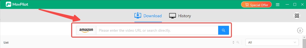 MovPilot Amazon Prime Downloader review: built-in search function