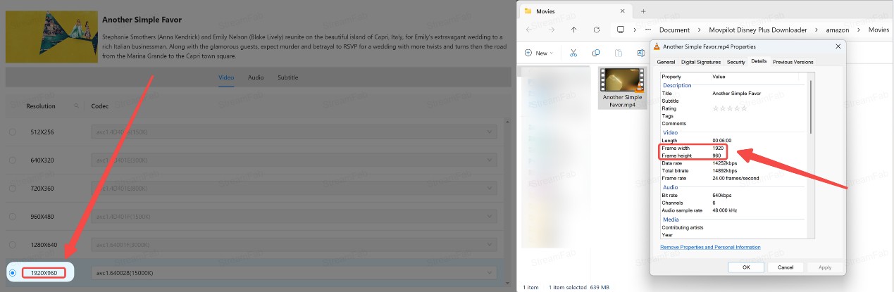 MovPilot Amazon Prime Downloader review: damaged output resolution