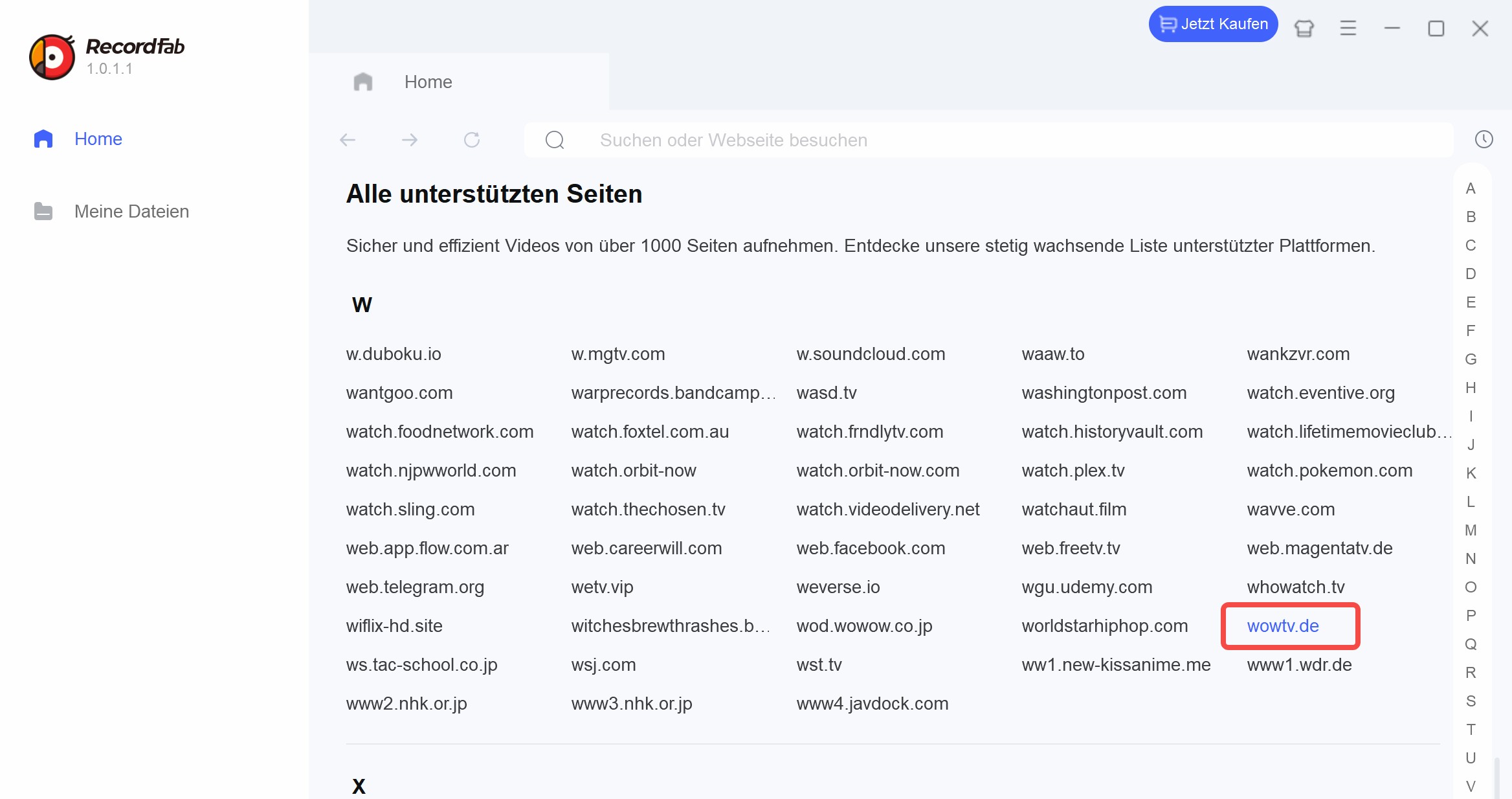 Wie kann man WOW TV Videos aufnehmen?