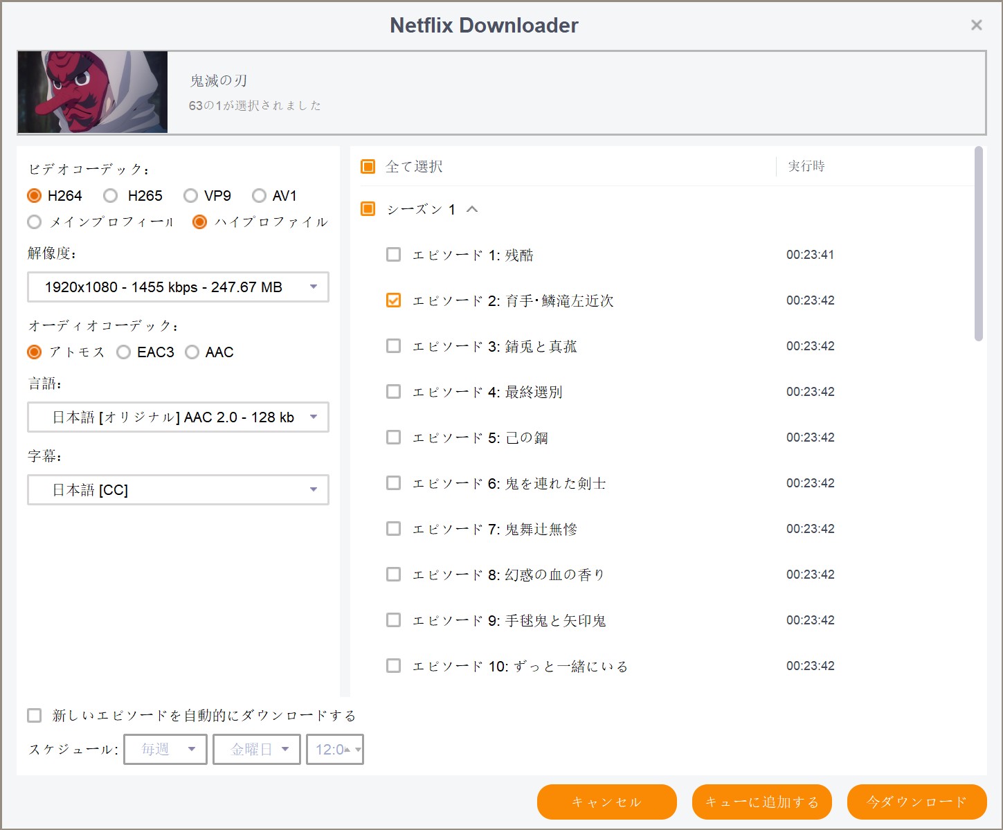 StreamFab Netflix Downloader 選擇影片音軌與字幕