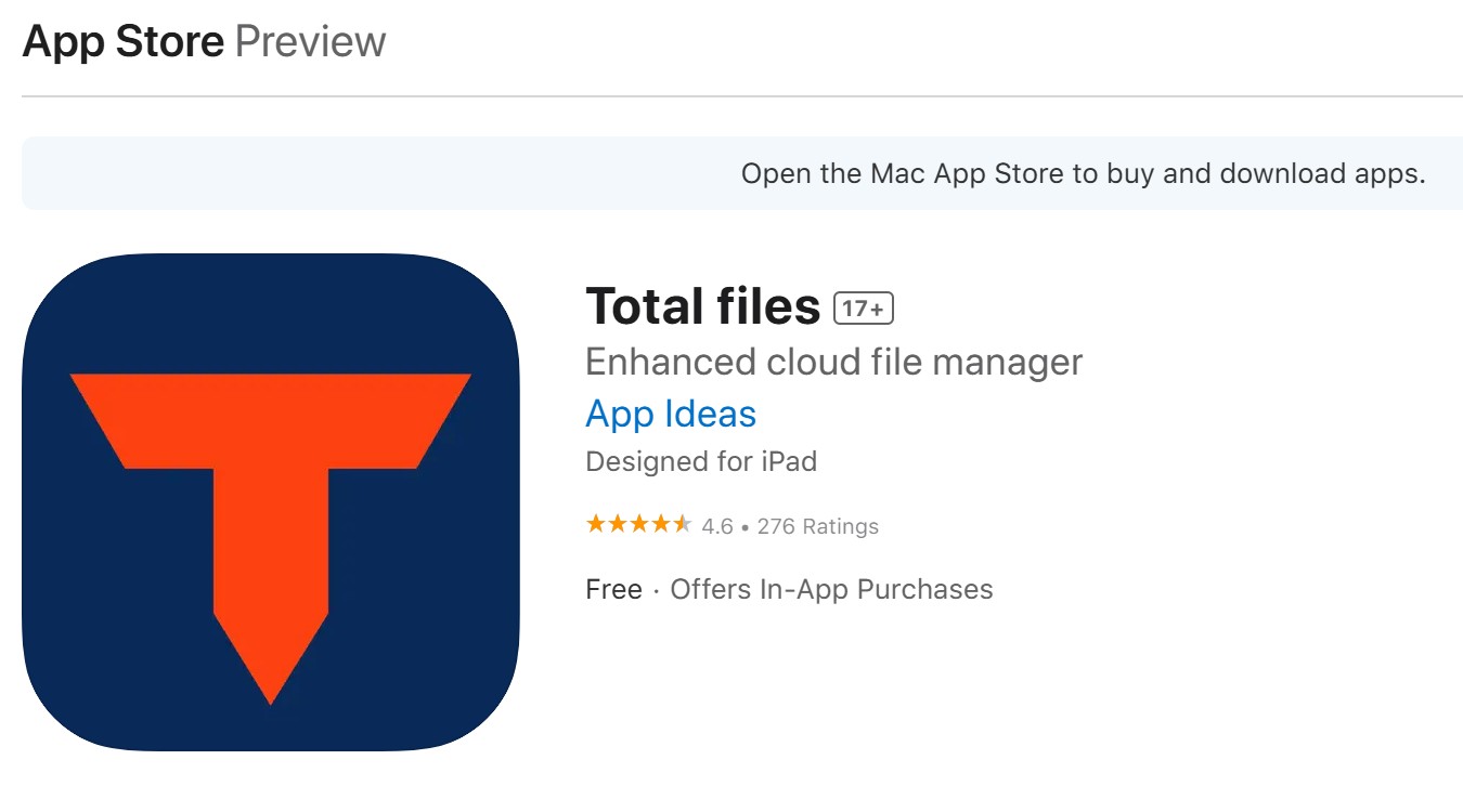 Total Files browser download and iPhone file organization