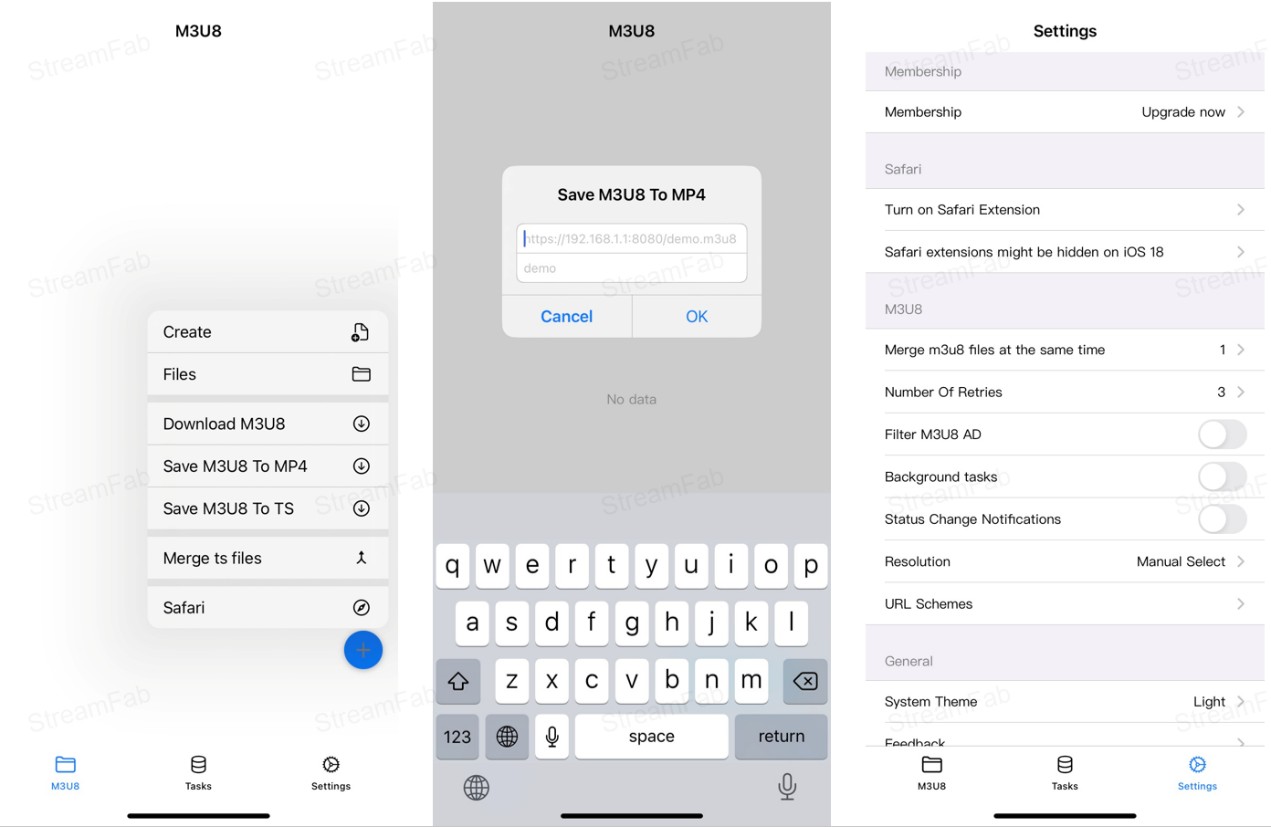 Step-by-step walkthrough for downloading a free MyFans clip on iOS with M3U8 Mpjex Safari extension