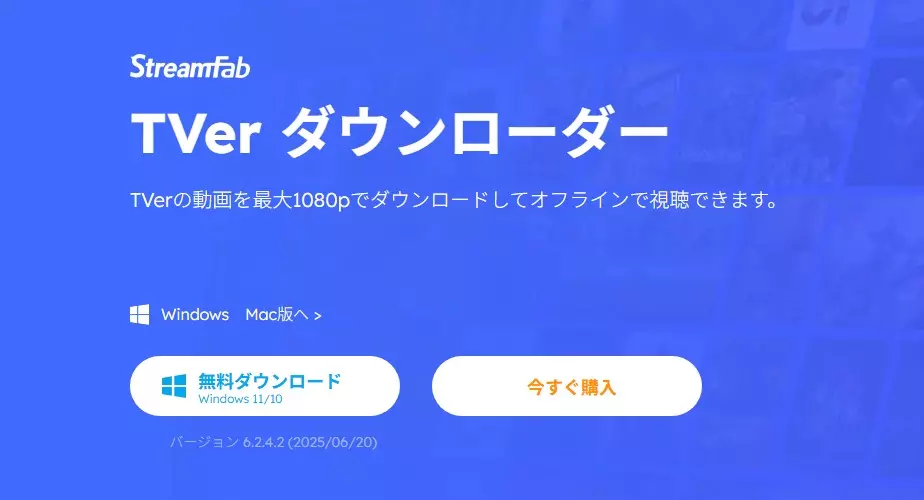 StreamFab TVer ダウンローダーで番組形式と字幕を設定する画面