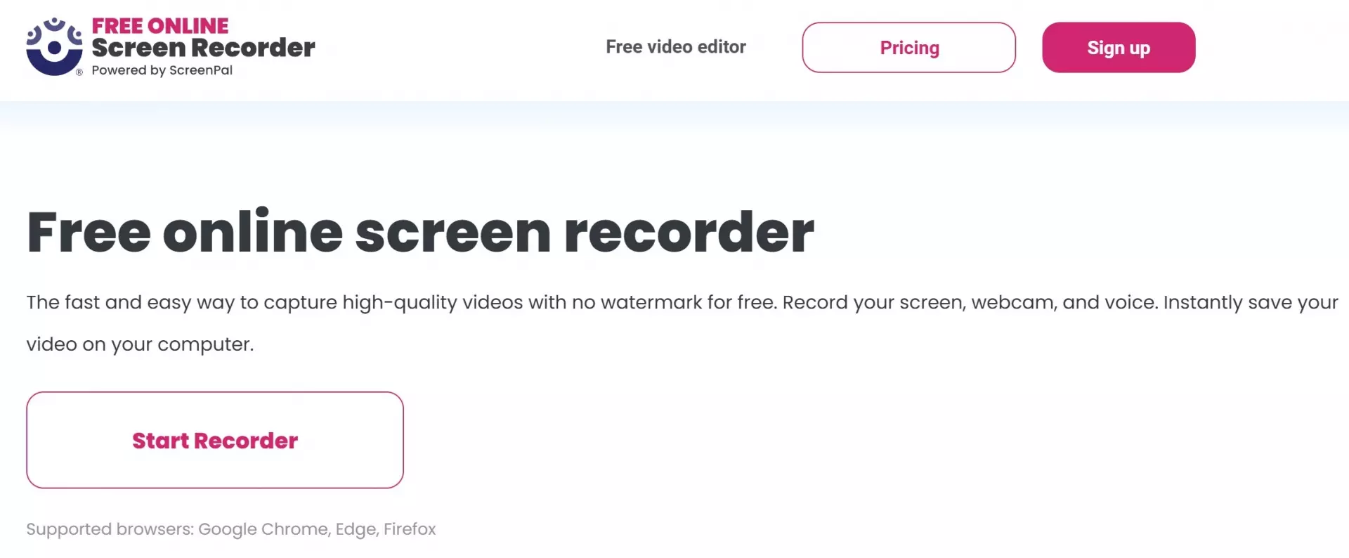 ScreenPal browser recorder selecting a Paramount+ tab as the capture area