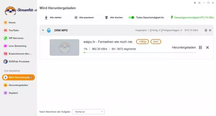 Wie kann man die Videos von Waipu TV herunterladen?