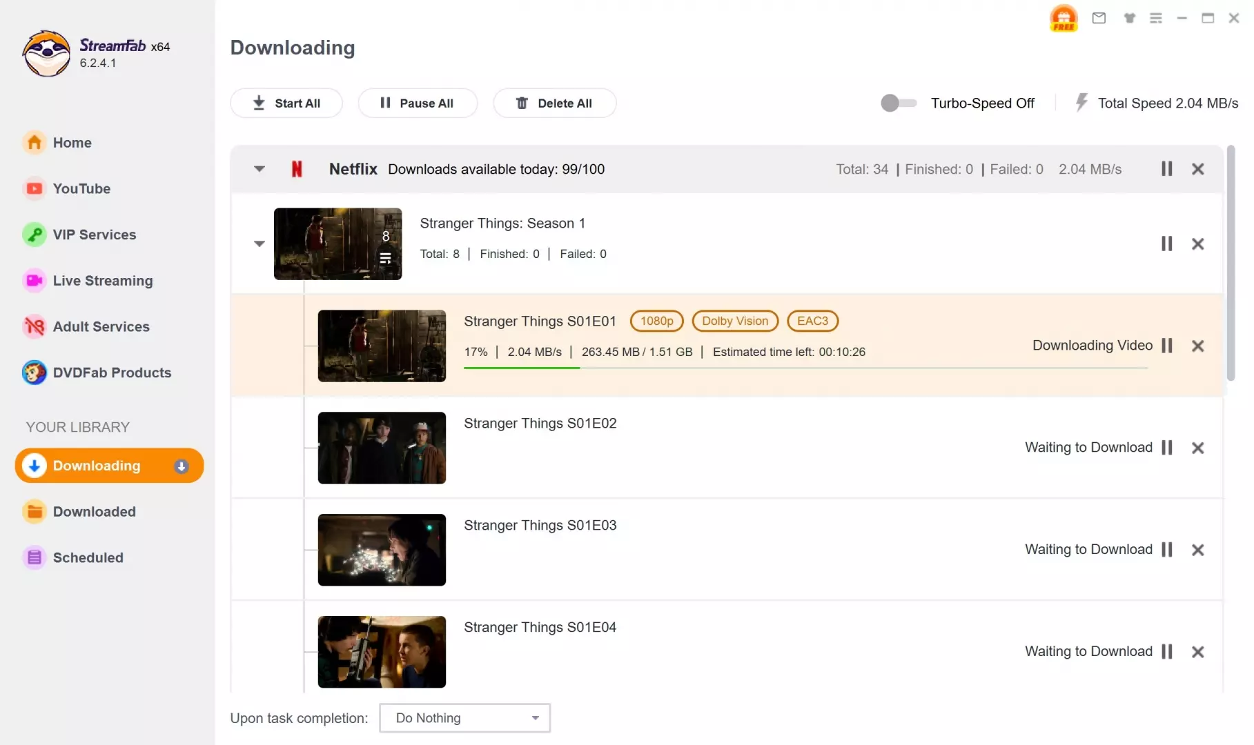 Una guía para usar StreamFab gratis durante la prueba: paso 3