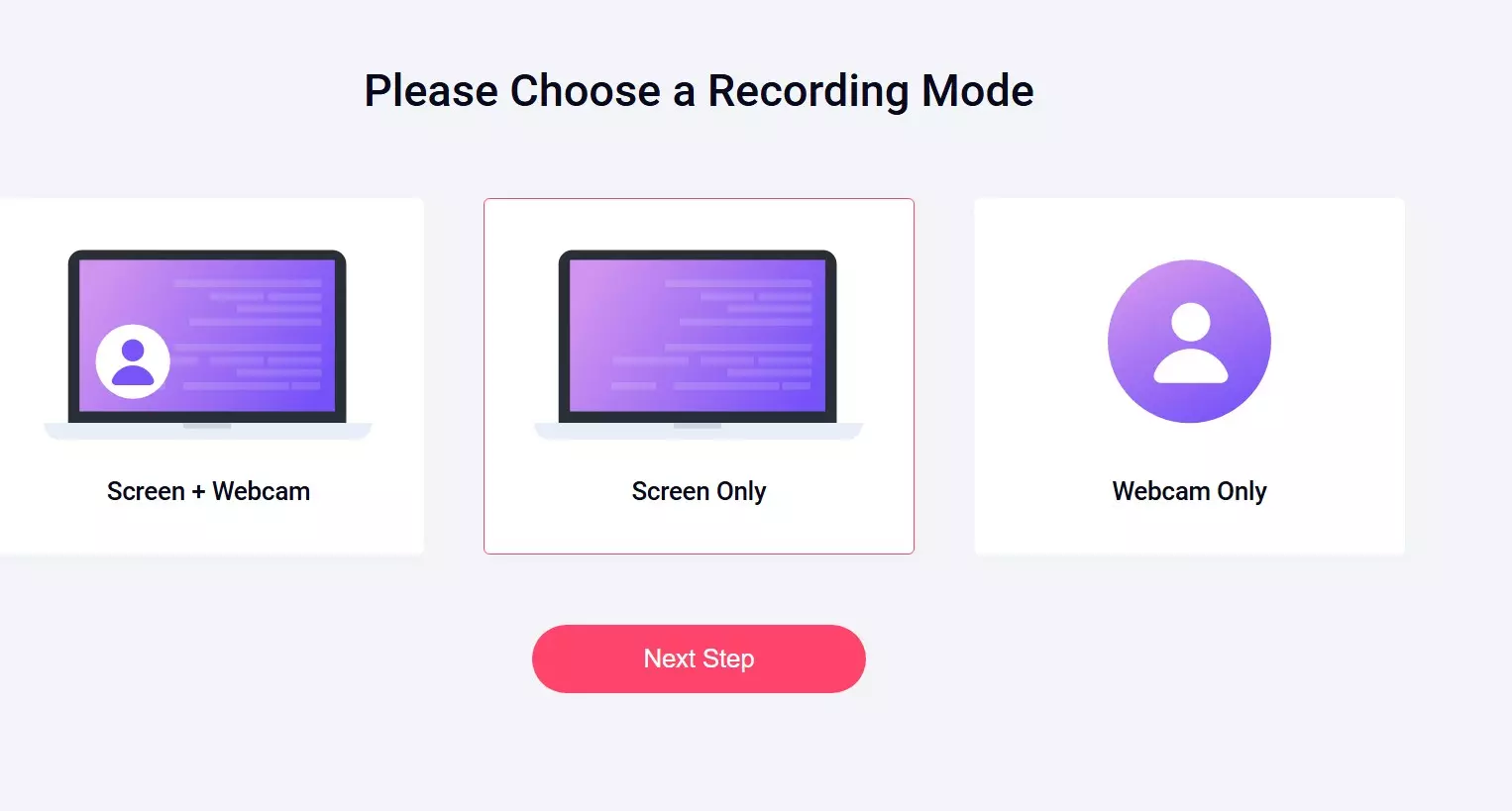 RecordCastで録画する画面の範囲を選択している操作画面