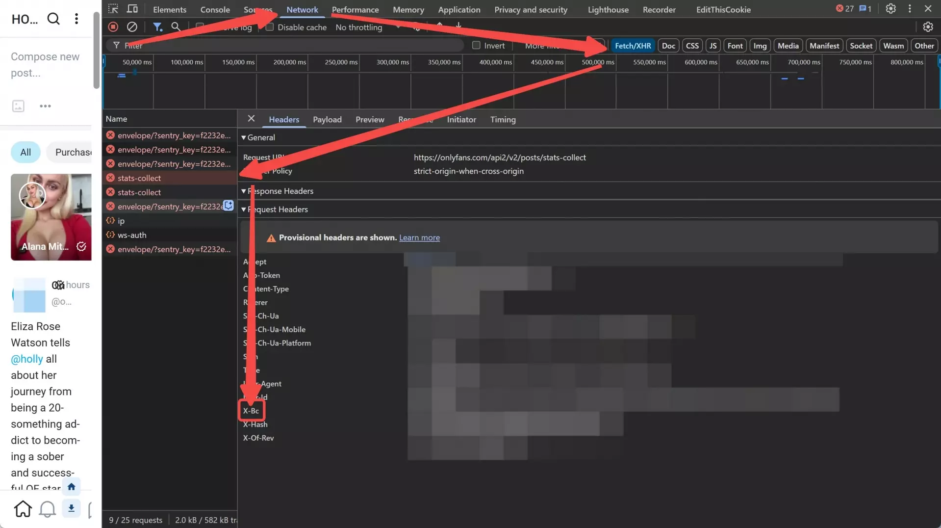 A guide to scrape OnlyFans videos with OnlyScraper: finding x-bc value