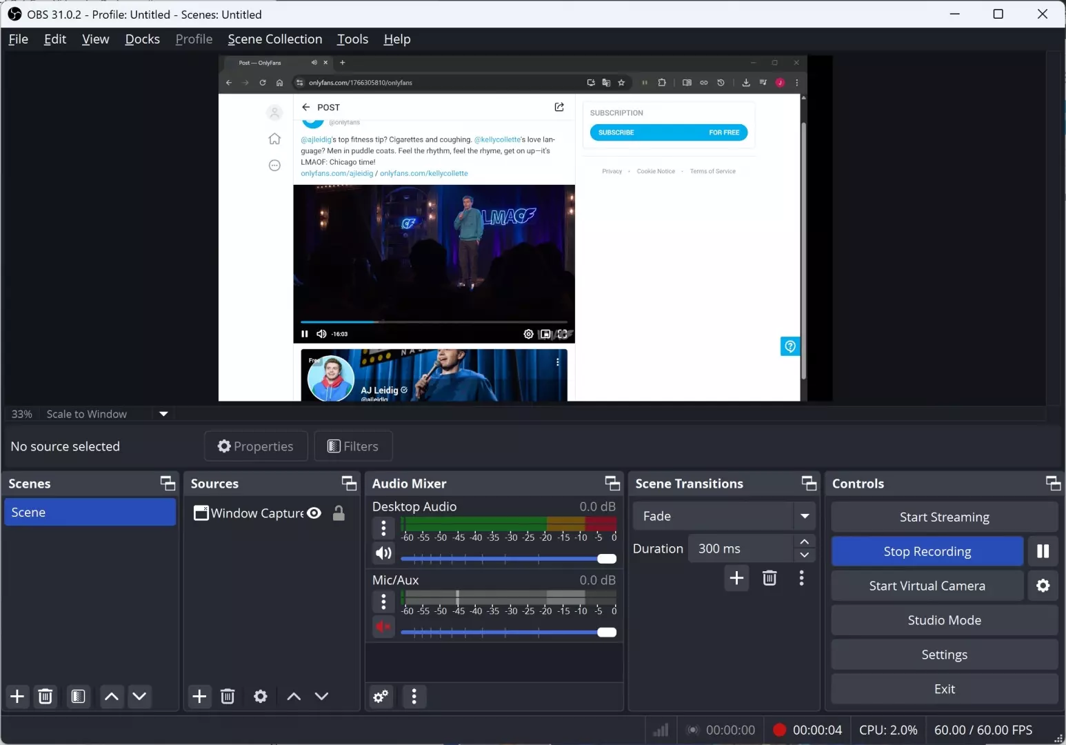 A guide to record OnlyFans videos with OBS: step 4