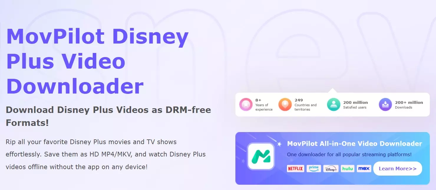MovPilot en Windows y Mac para guardar títulos de Disney Plus en MP4