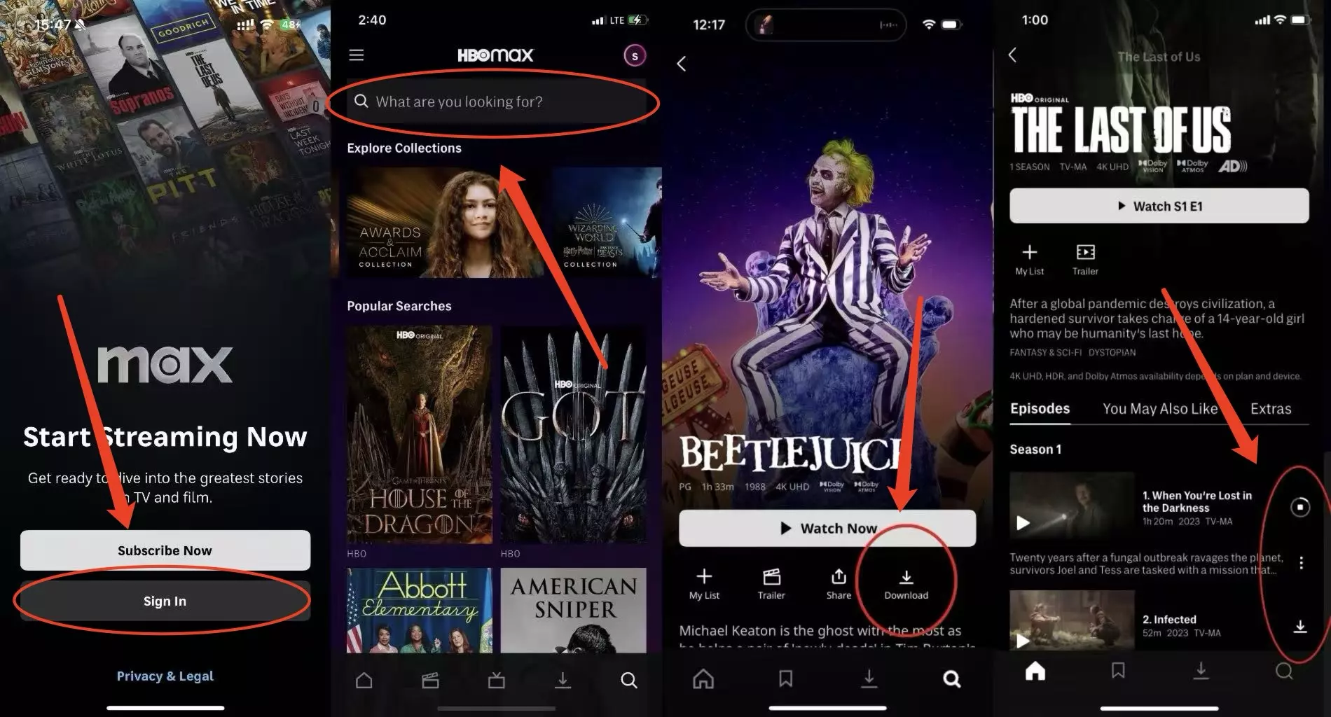 A step-by-step guide to download movies on Max with the app