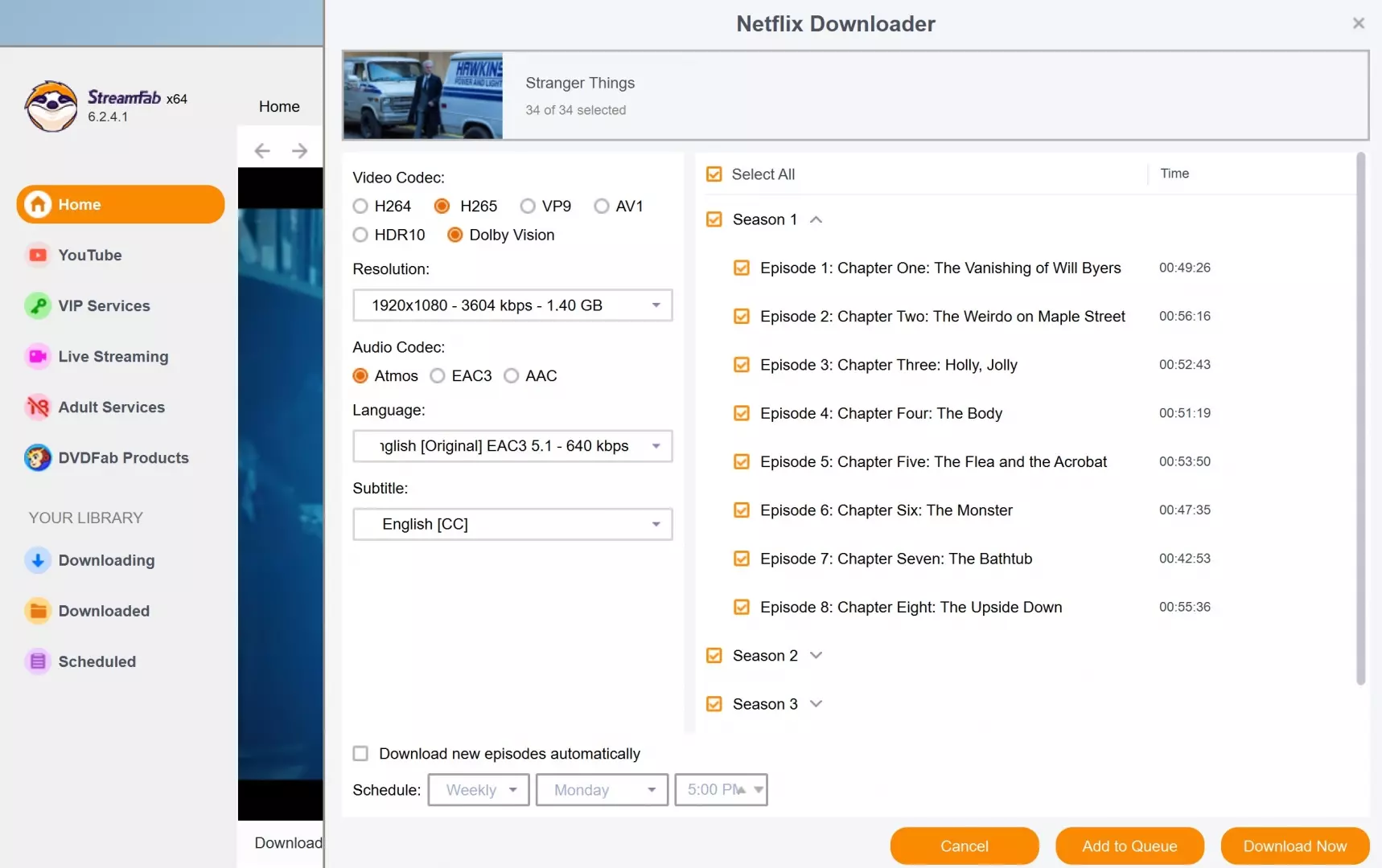 Una guía para usar StreamFab gratis durante la prueba: paso 2