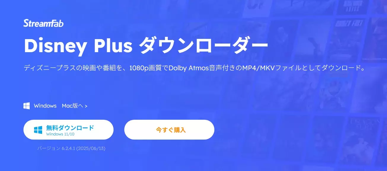 StreamFab Disney Plus ダウンローダーでPC保存の設定を確認する画面