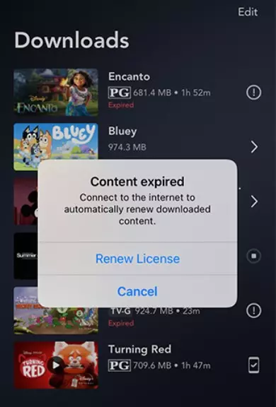 Cuánto tiempo puedes conservar las descargas de Disney Plus