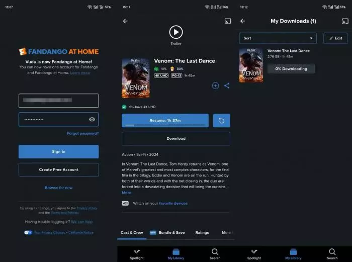 how to download Fandango movies on pc
