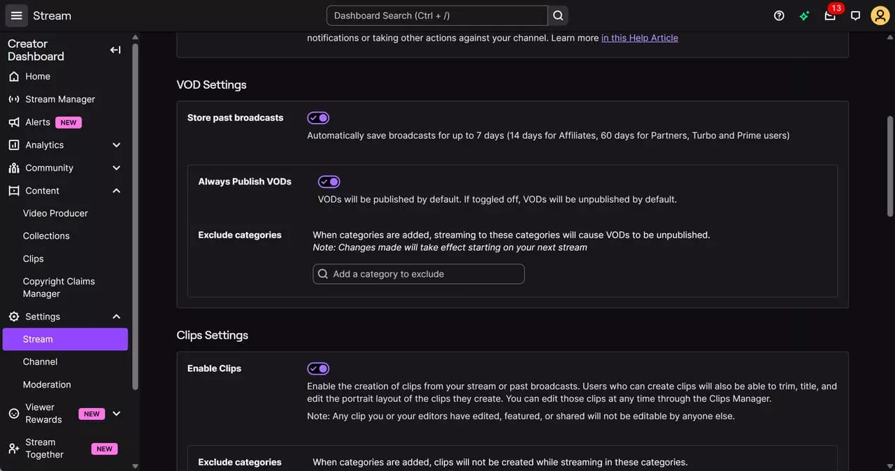 how to download twitch videos with official VOD function: step 1