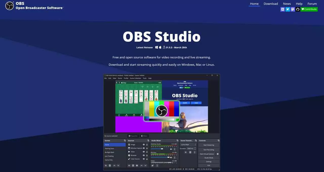 OBS Studio interface configured to screen record Hulu on-demand videos