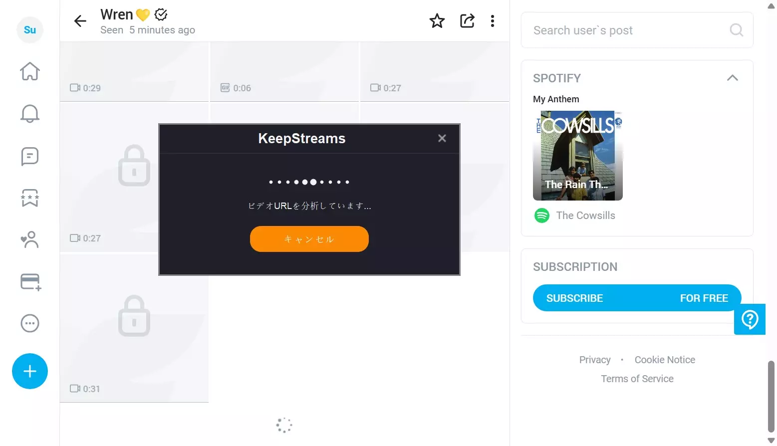 KeepStreams OnlyFans Downloaderで画質と形式を選ぶ画面