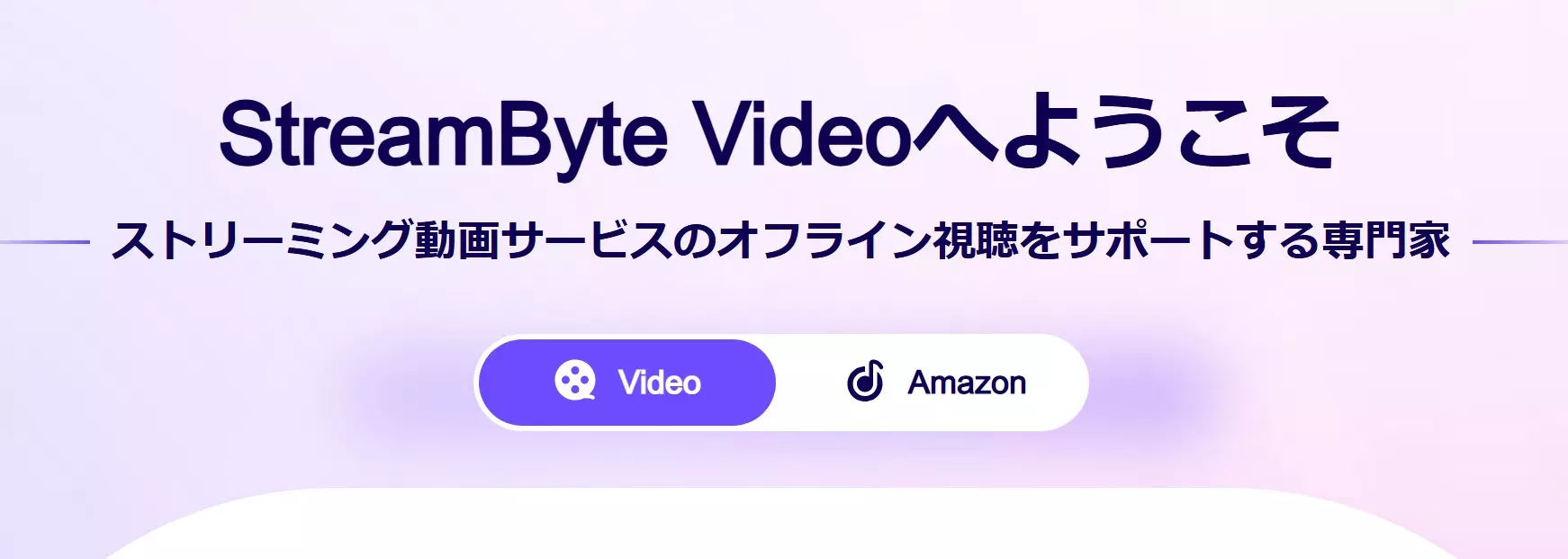 StreamByte for Videoの基本画面と動画保存機能