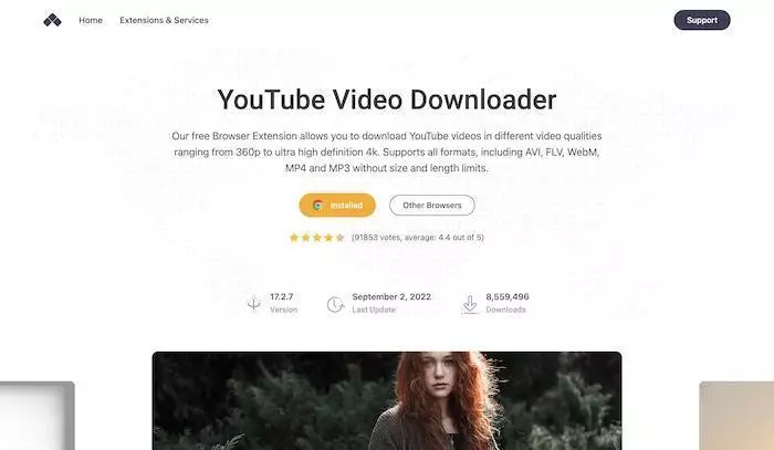 YouTube Video Downloader（拡張機能）