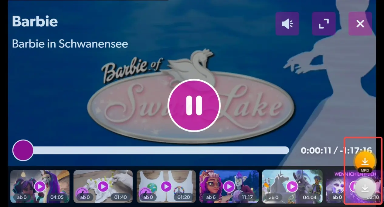 Suchen und spielen Sie das gewünschte Video im integrierten Browser von StreamFab ab.