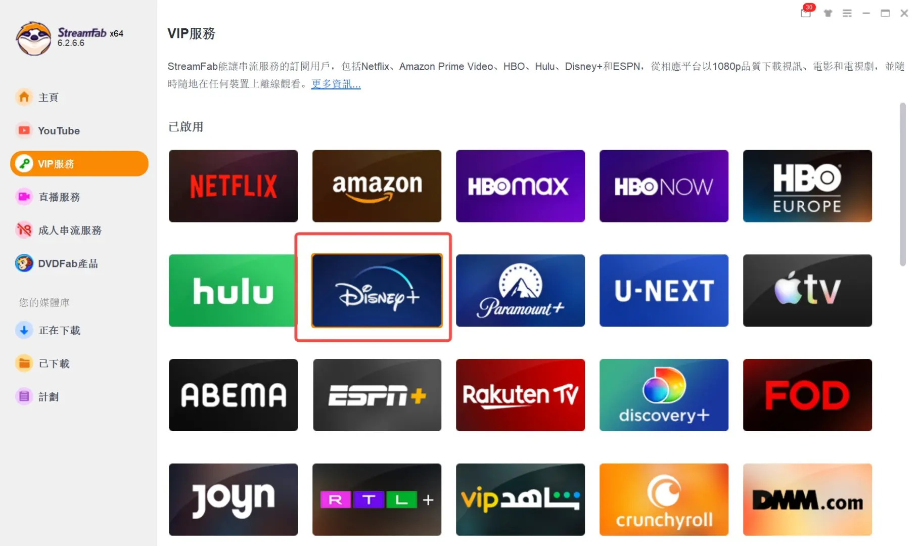 StreamFab Disney+ 桌面下載器完成本機備份後的檔案列表畫面