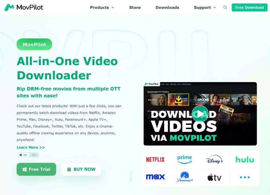 Movpilot Disney Plus Downloader for Mac 輕量備用工具主介面