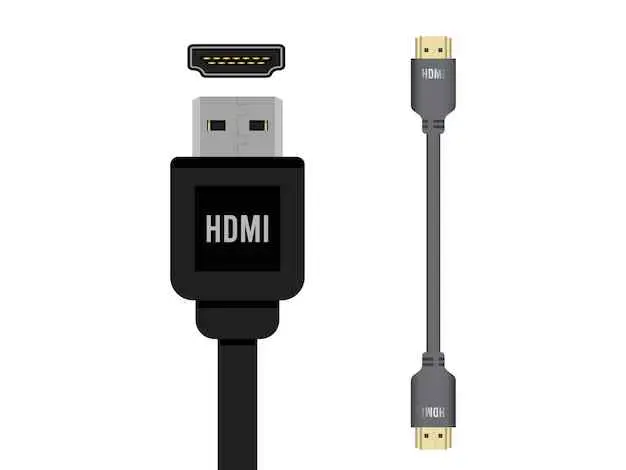 Computer connected by HDMI for Prime Video local-file playback on a television