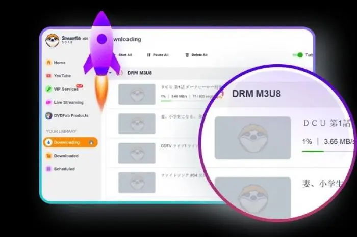 StreamFab 批次整理多個 HLS 影片項目