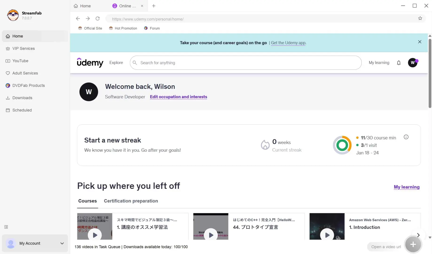 how to backup udemy courses unde the download limits with streamfab udemy downloader