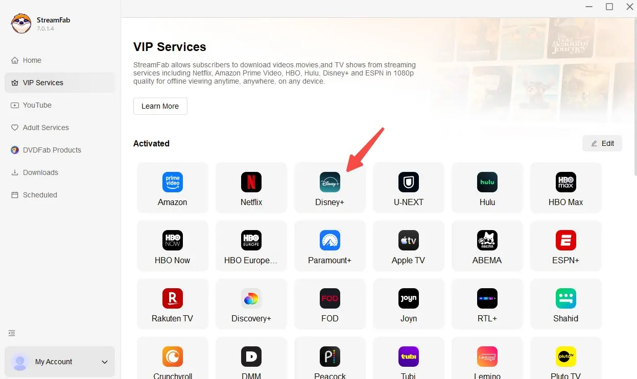 A guide to convert Disney+ to MP4 with StreamFab: step 1