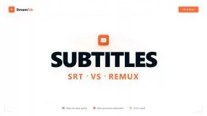 How to Add Subtitles in StreamFab: SRT Files vs Remux Explained