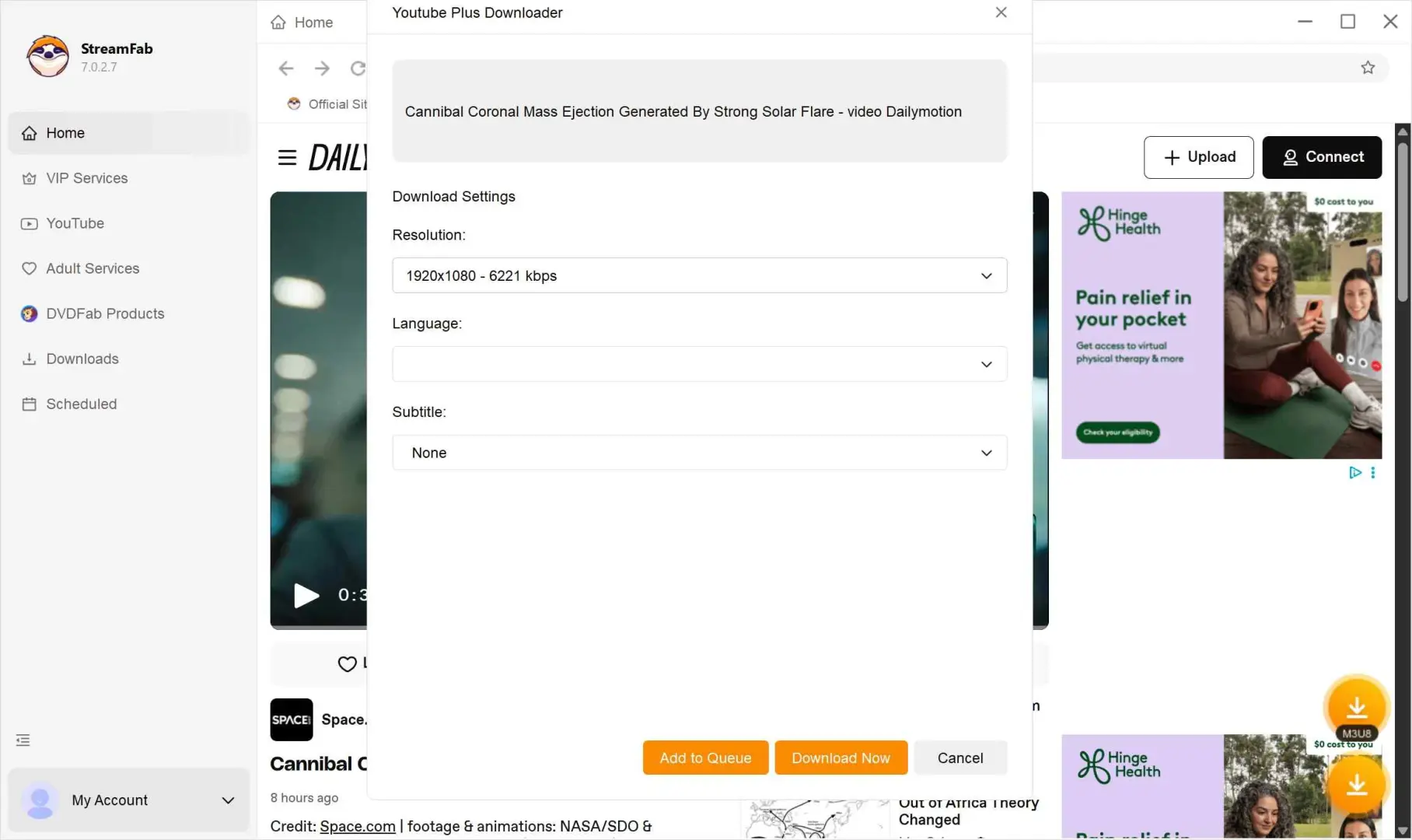 Dailymotion-Videos mit StreamFab herunterladen Schritt 3