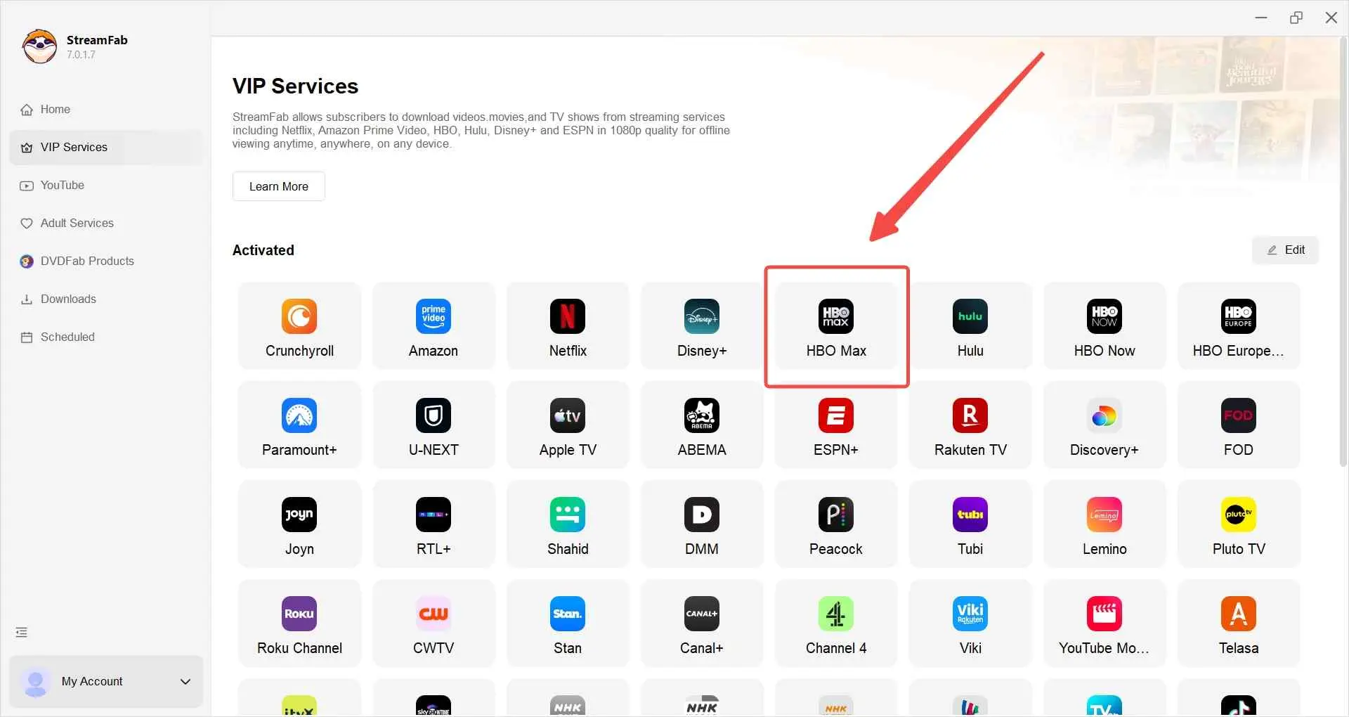 Wie man mit dem StreamFab HBO Max Downloader HBO Max Videos herunterlädt Schritt 1