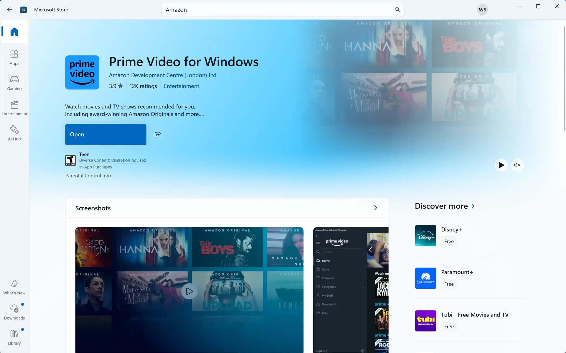 download amazon prime video on PC