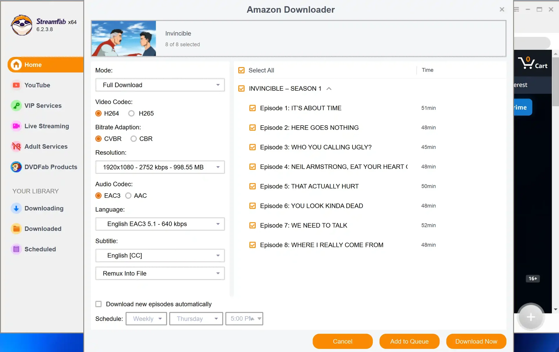 Cómo usar StreamFab Amazon Downloader, la mejor alternativa a TuneFab: Paso 3