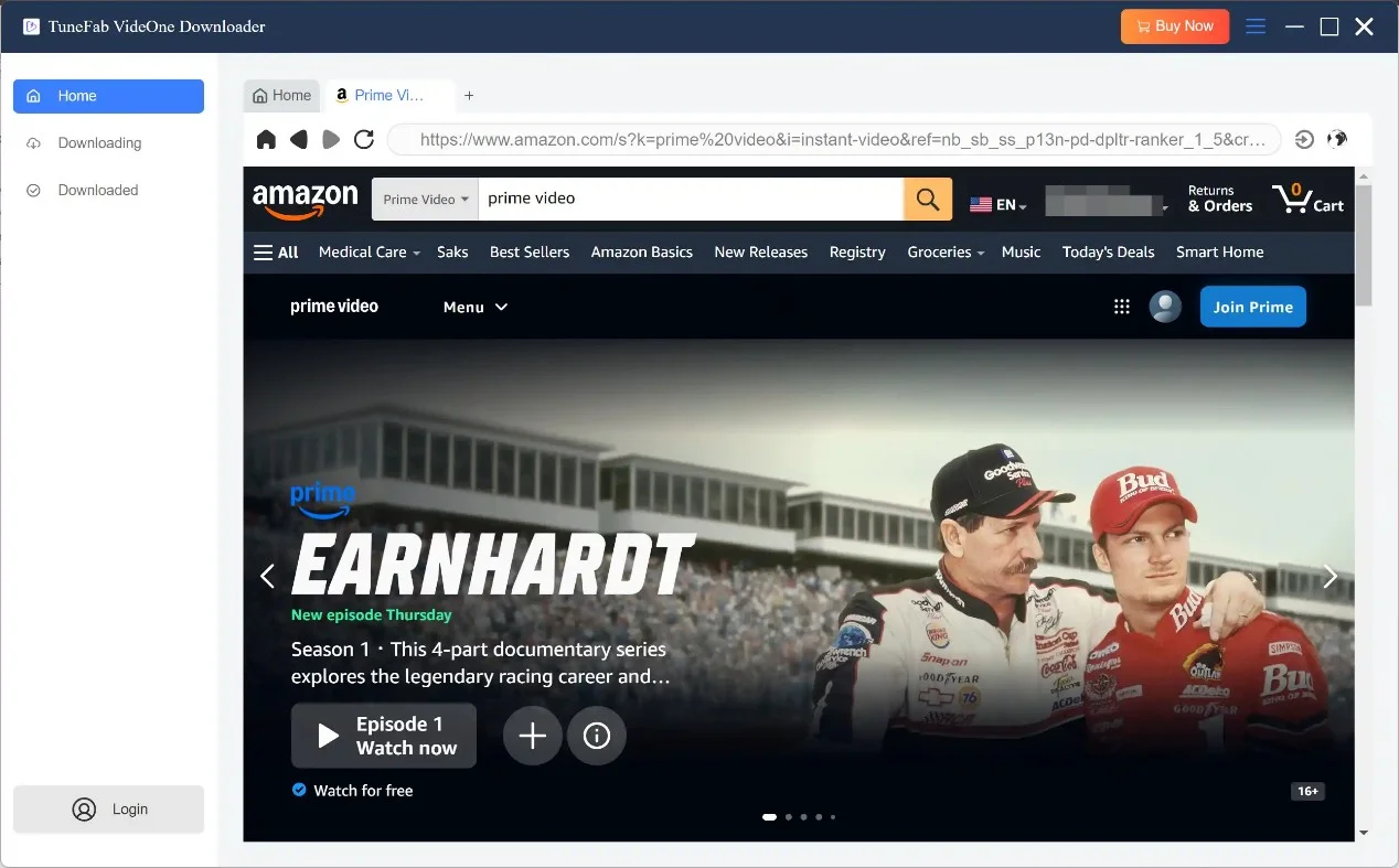 Cómo usar TuneFab VideOne Amazon Downloader: paso 2