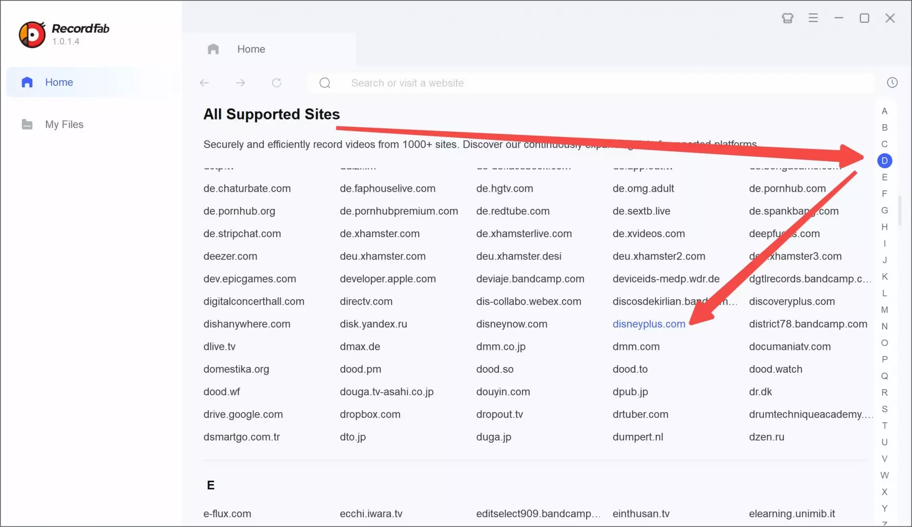 a guide to rip from disney plus with recordfab: step1
