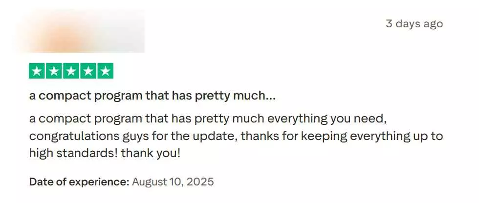 StreamFab Trustpilot review snapshot for reliability feedback