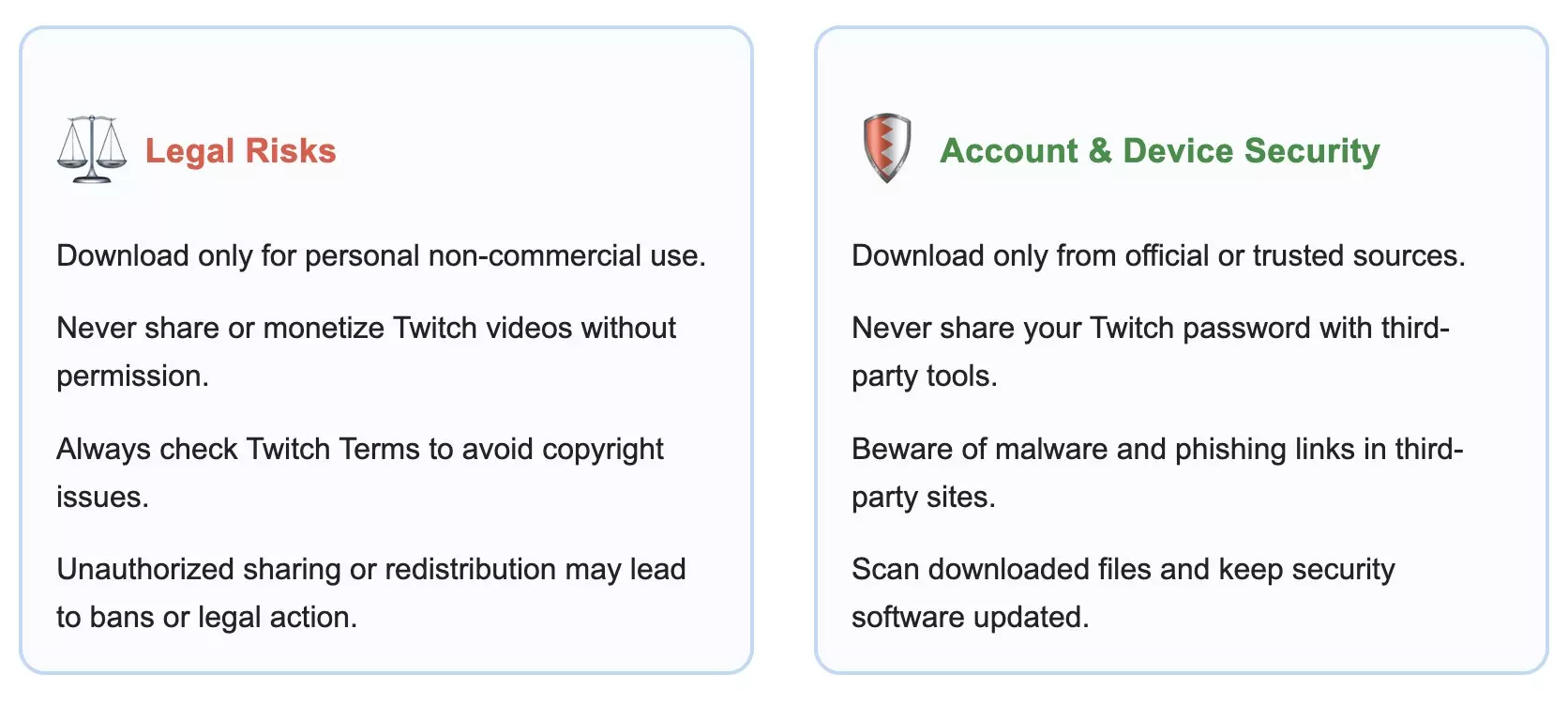 Twitch Downloader: Legal & Security Warning (Final Responsive)