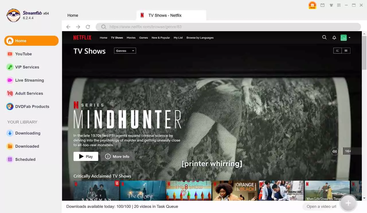 Schritt 1 zur Verwendung der Alternative zu Kigo: Streamfab Video-Downloader