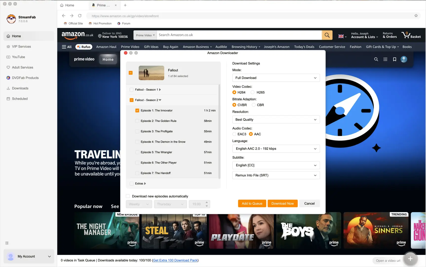 How to download Amazon Prime Video on Mac with StreamFab: step 3