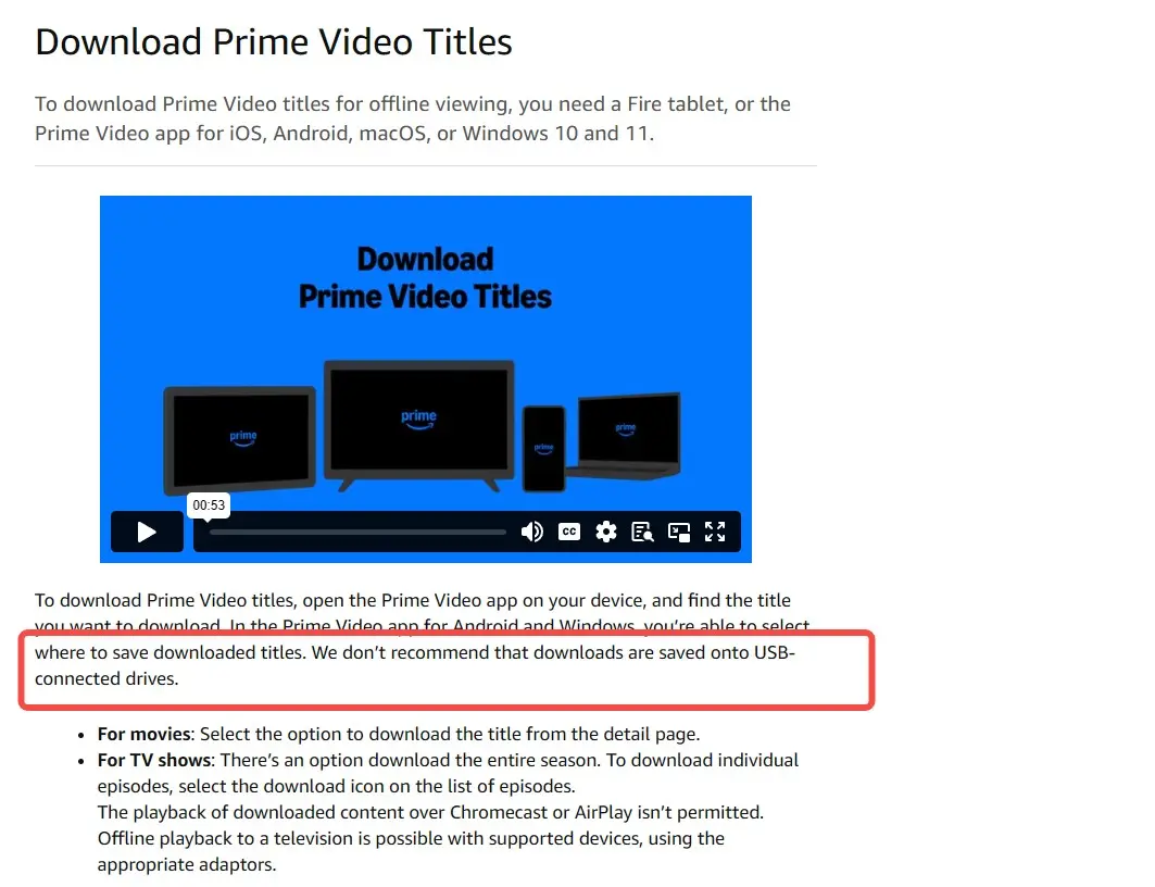 download prime video on pc: do not choose usb